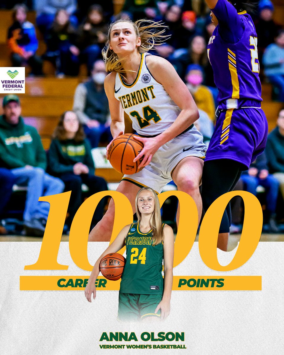 👏 Welcome to the club 👏 Anna Olson scored her 1000th career point in the fourth quarter against Maine today! #LetsRally