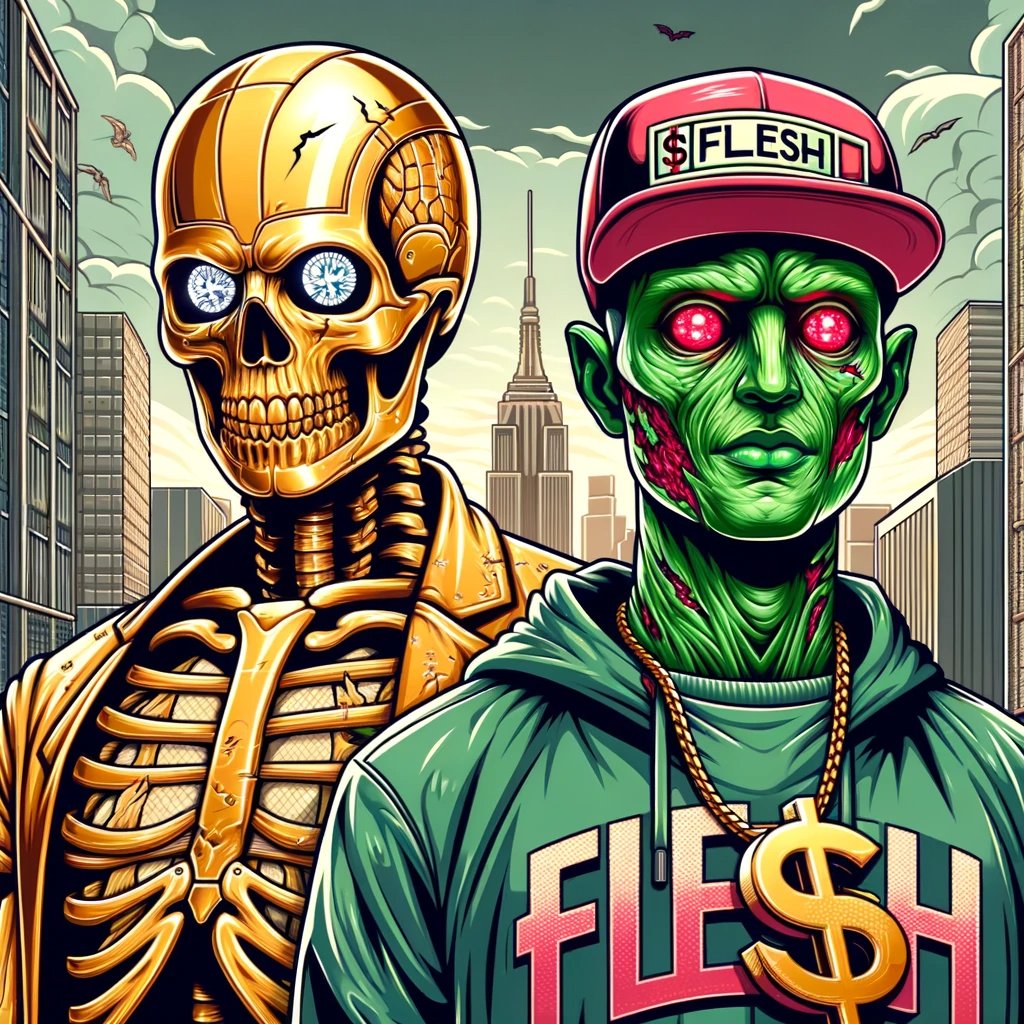 $Flesh & @CadaverPotClub are fkn lit. no one else doing what they are doing.
#CardanoADA #memecoins #dopeart #CNFT
