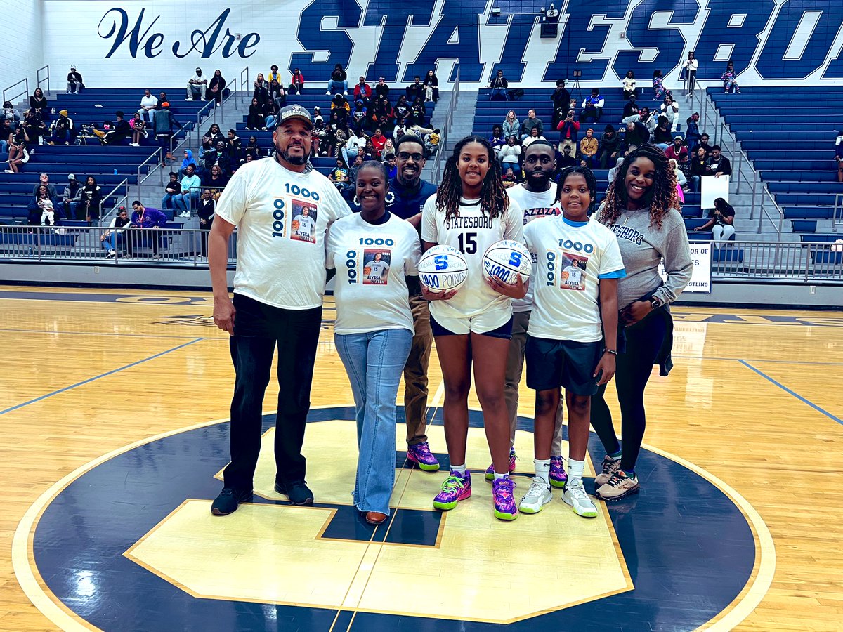 📣🏀🎉Congrats to Alyssa as she earns 1000 point AND 1000 rebounds in her high school career!! We are so proud of everything you’ve done and excited for your future. #1000points #1000rebounds #Statesborostrong