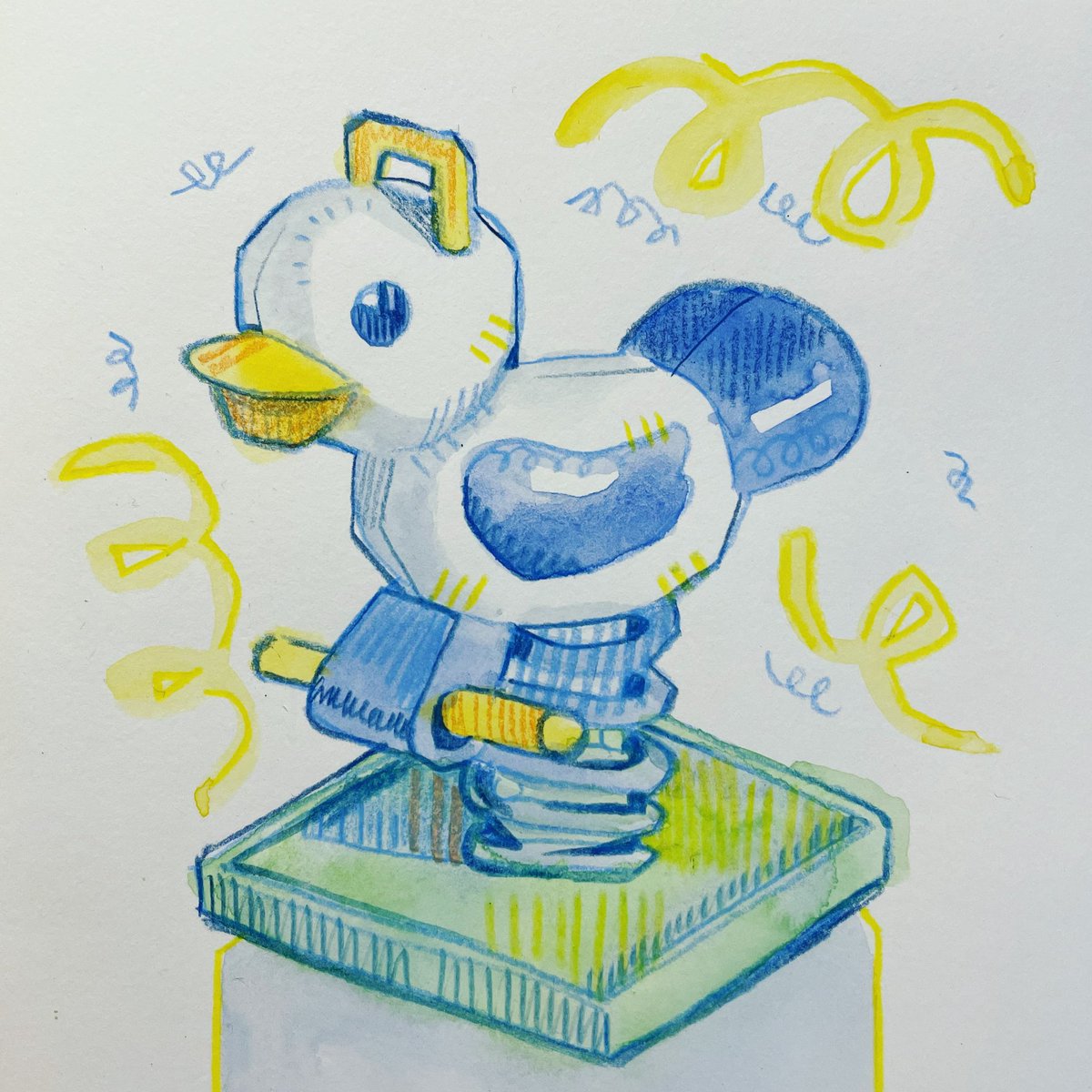 audreydraws's tweet photo. springy toy. duck or seagull? https://t.co/cbpGdh30kr