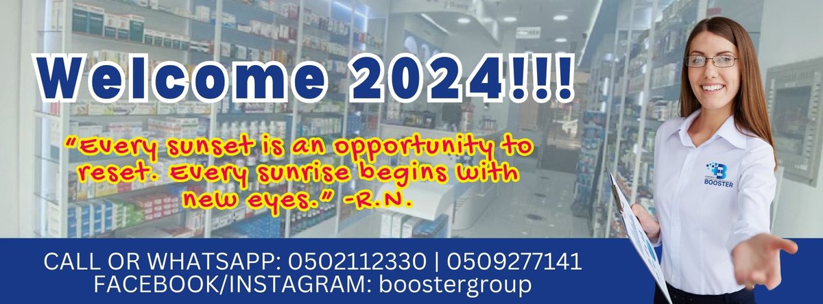 boostergroup_ae's tweet photo. WELCOME 2024!!! 🤗

“Every sunset is an opportunity to reset. Every sunrise begins with new eyes.” -R.N. 

Keep updated with our social media and website for more upcoming breaking news, health activities and join our health campaign for this year #yearofhealthawareness2023 💪🏻 https://t.co/rxrXt7FaJ6