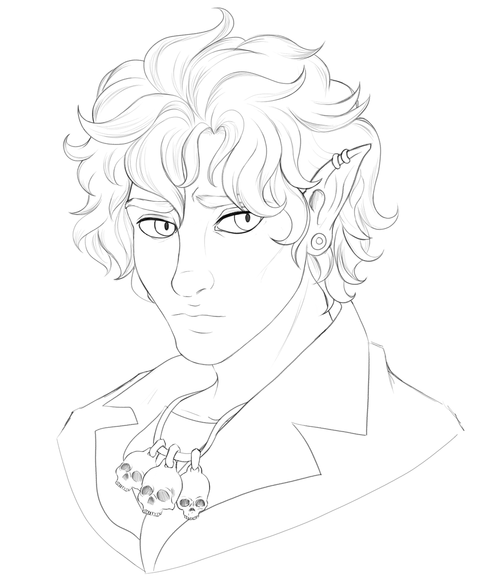 1mpavidus's tweet photo. speaking of san andromeda here's a wip of @cg_cg_cg_'s character Amanita! :D I'm working on portraits for the whole party and the awesome little group of DMPCs @Emreads2234 put together https://t.co/PKuxQLrf82