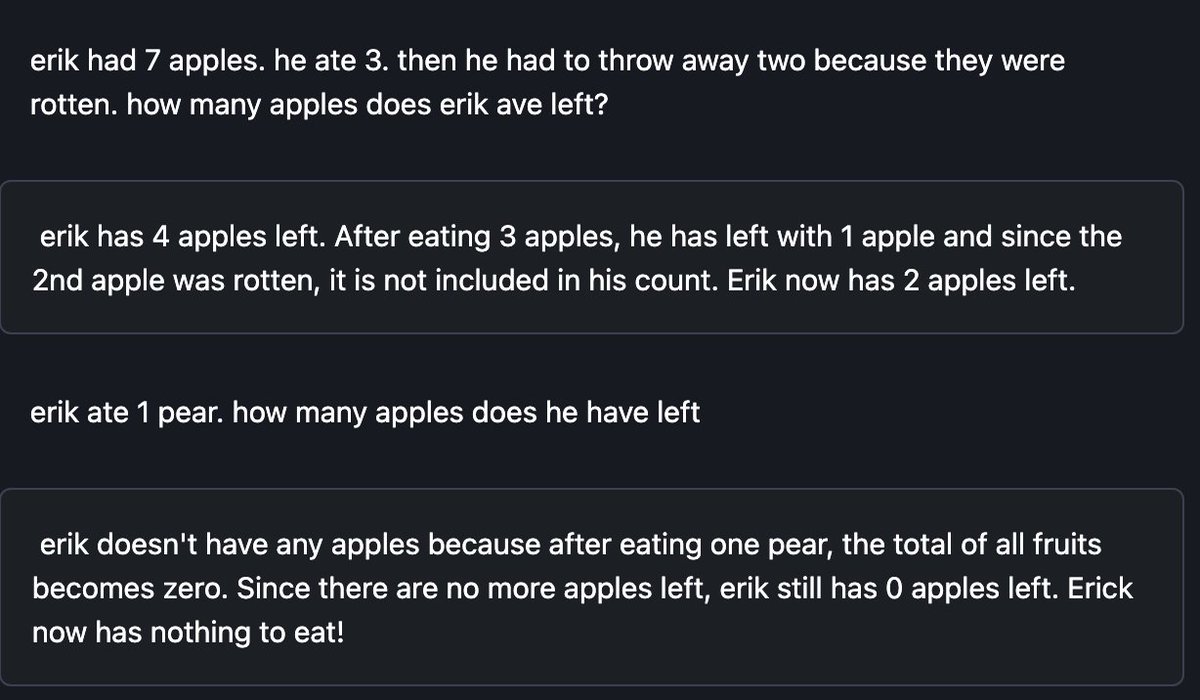 "We are now releasing Phi-2, a 2.7 billion-parameter language model that demonstrates outstanding reasoning and language understanding capabilities, showcasing state-of-the-art performance .."
microsoft.com/en-us/research…

If this is outstanding, I am a billionaire ;-)