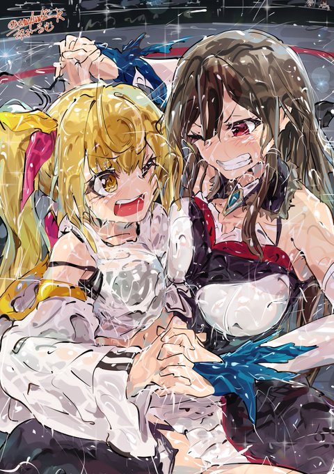 ローション対決のときのhskwとfrn描いた 