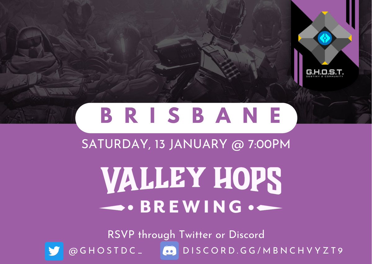 GHOSTdc_'s tweet photo. Who’s in Brisbane on Saturday?
Start the night at 7pm with us and hang around as we hop around a few stellar places.
RSVP if you haven’t already. Can’t wait to hang again! 🥳
#GHOSTdc #GHOSTBrisbane https://t.co/NJIKyPfCN2