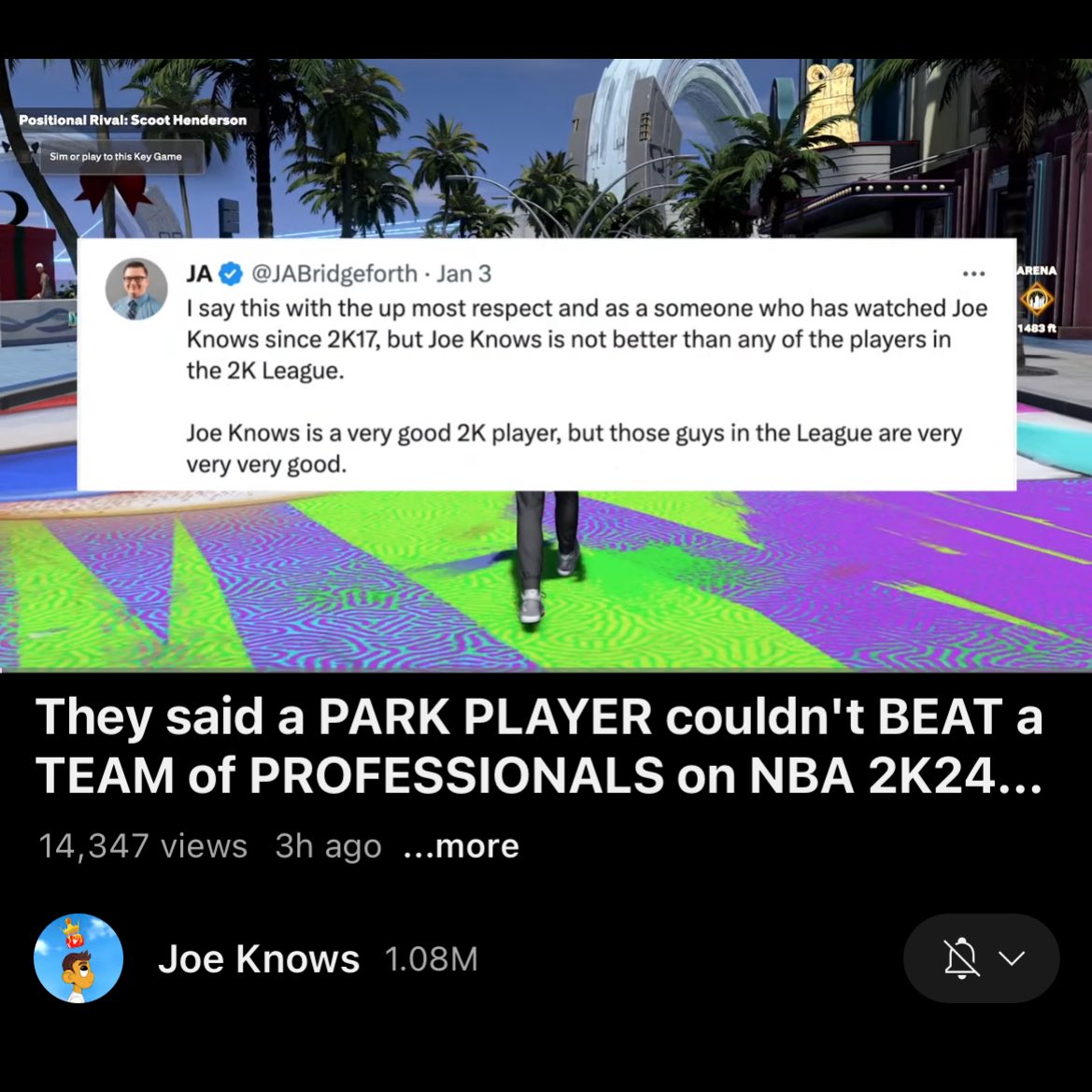JABridgeforth's tweet image. Y’all go watch Joe Knows and @BlackMarket2k take down the @76ersGC, a professional NBA 2K League team!

#NBA2K24 #NBA2KLeague