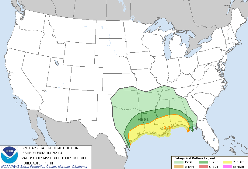 LimWeather's tweet photo. D2
#SlightRisk in S #DixieAlley esp #Houston,#PasadenaTX,#TheWoodlands, #Galveston,#SugarLand,#Beaumont,#NewOrleans,#BatonRouge,#Metairie,#Lafayette,#Gulfport,#Mobile,#Pensacola
15%#Wind/#Hail/5%#Tornado risk
#Wxtwitter #SPC #SevereWX #HOUwx #GLSwx #TXwx #LAwx #MSwx #ALwx #FLwx https://t.co/blCrqYIqQH