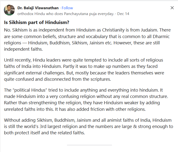 Find me an online Hindu who made this much sense!

#Sikhs #Hindus