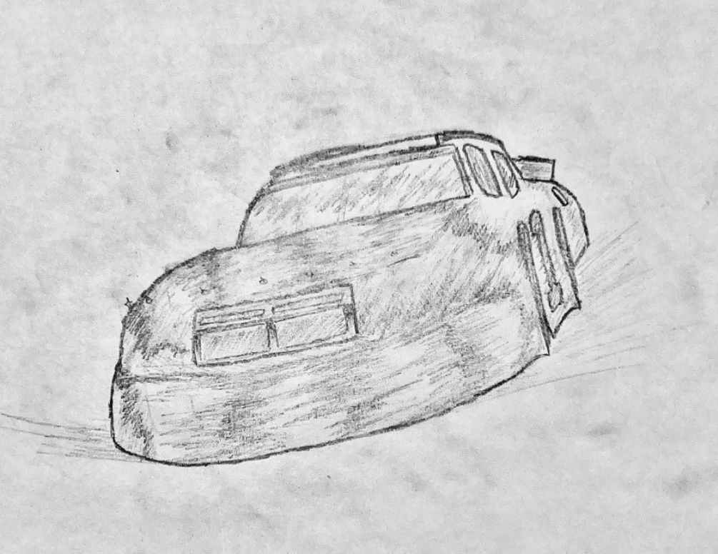 unnamed latemodel(?) car

drawing by me