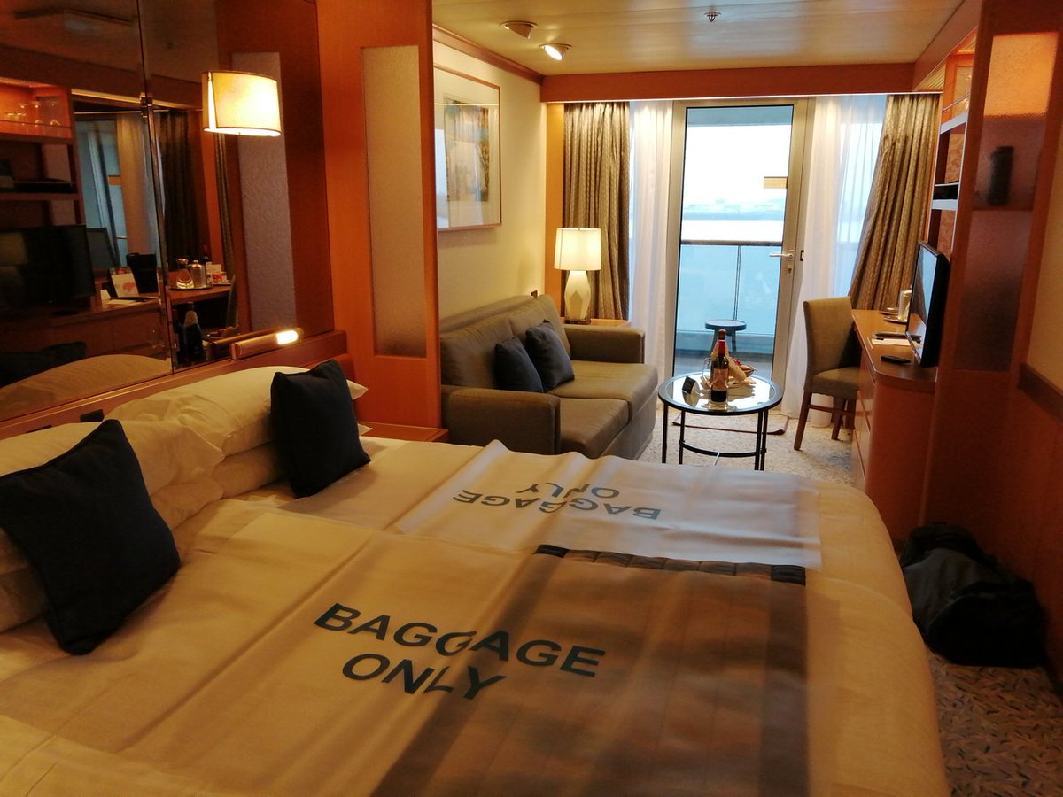 My beautiful balcony stateroom on Fred Olsen Cruise Lines' MS Borealis for the first Liverpool to Southampton leg of the world cruise - where I get off! #fredolsencruiselines #elsonshippinglines.com #Liverpool #southampton #worldcruise #MSBorealis #liverpoolcruiseterminal