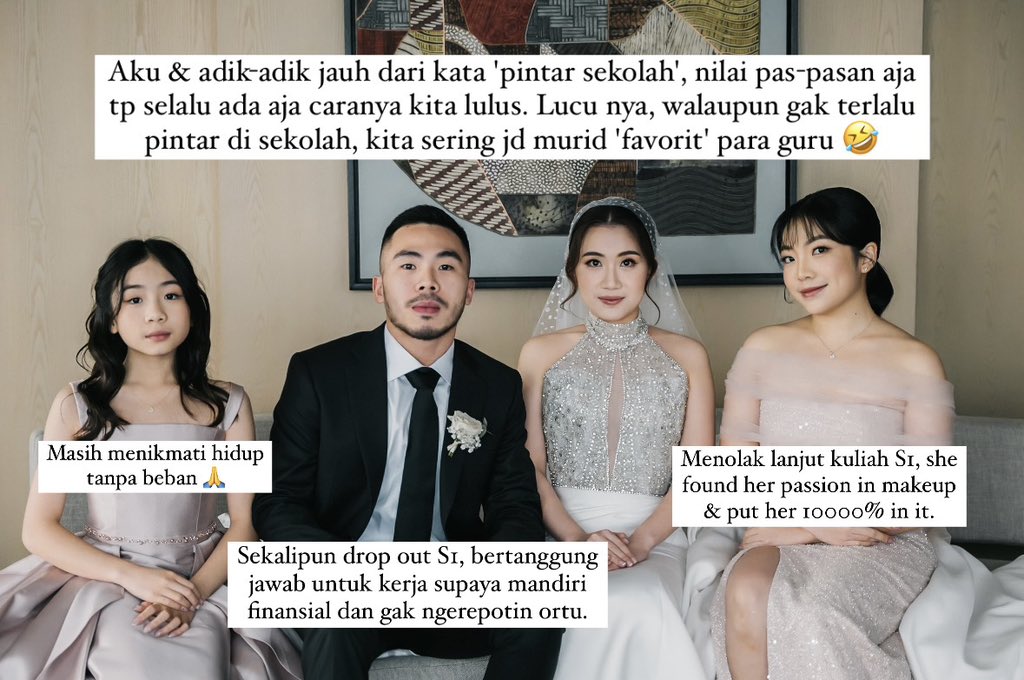 sajangmich's tweet image. ✨ The &apos;street smart&apos; family ✨

Spill pendidikan anggota keluarga aku. Cuma aku doang yg lulus S1 dan lanjut S2. Sedangkan adik-adik dan ortu aku gak ada yg kuliah.
