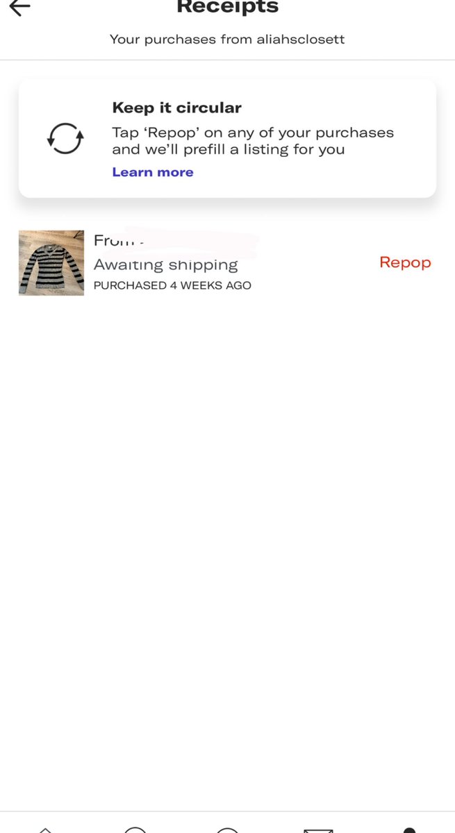 spookybubbax's tweet photo. be super careful buying on @depop . I got scammed and can’t get a refund because of their 30 day policy (that applies to unsent items ??) even though the seller admitted to letting my label expire. they waited 30 days and straight up re listed the item i bought lol https://t.co/EUppoOy2Ag