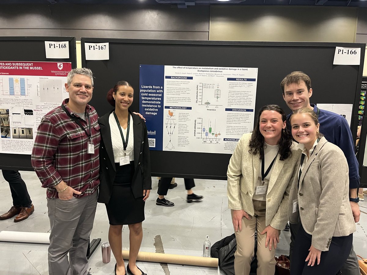 Haussben's tweet photo. Wrapping up my first SICB conference. Met so many great people and was great seeing collaborators in the @HaussmannLab! #SICB2024 https://t.co/pO1x53JkMs