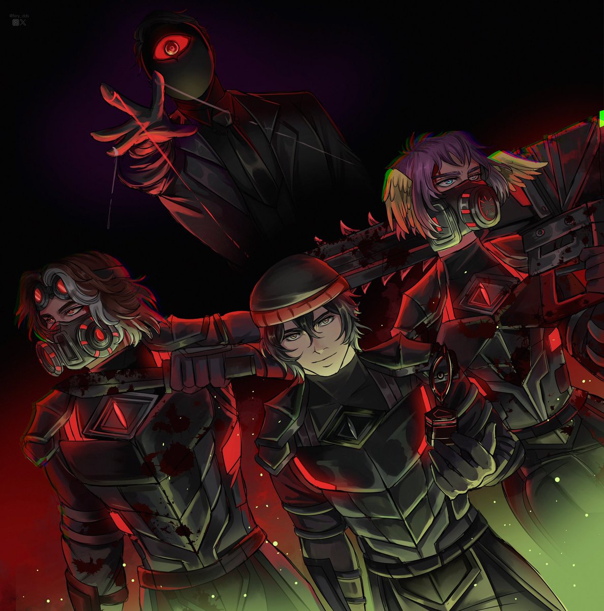 fery_dds's tweet photo. “Chainsaw killers feat. ElQuackity”✍🏻

Yo solo hice un dibujo de estos tres🥹Ansío ver más de su roles❤️

#qsmpfanart #qsmp #cellbitfanart #Bagherafanart #quackityfanart  #QSMPPurgatory2 (?) https://t.co/SBGHnJ8Pk8