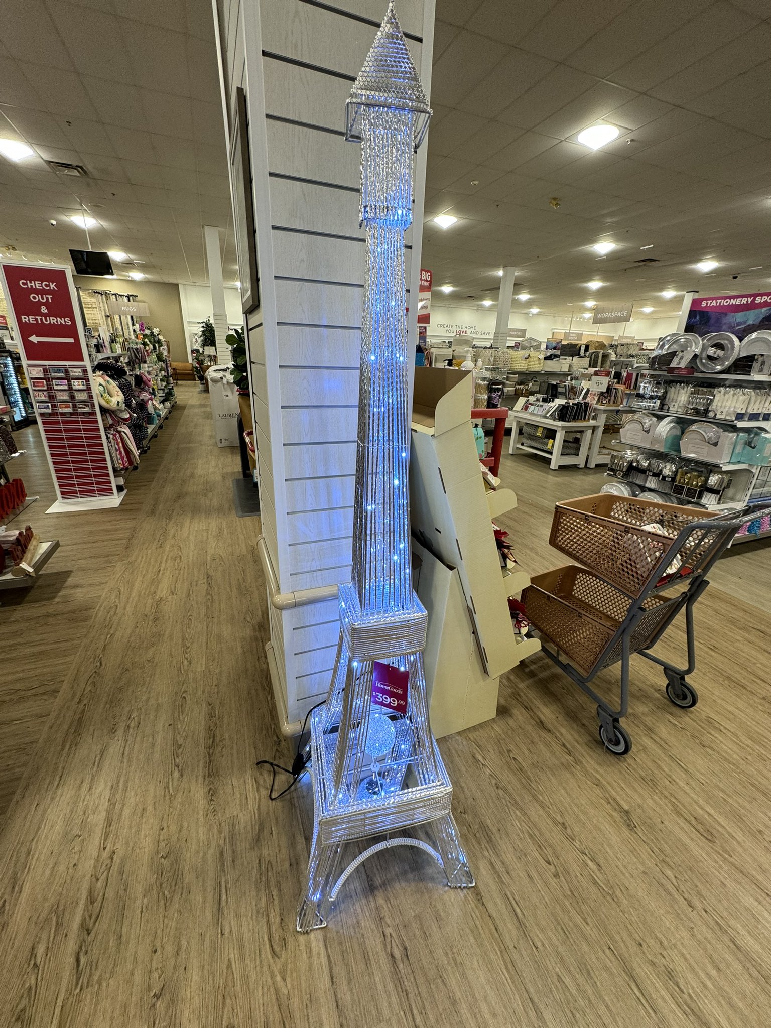 Light up eiffel tower floor lamp deals