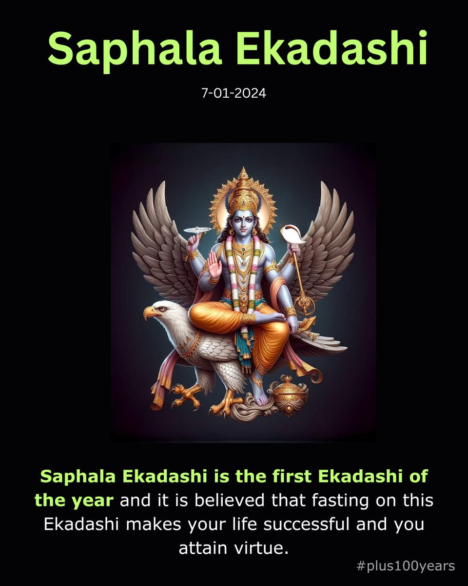 plus100years's tweet photo. Saphala Ekadashi 

Like @plus100years 

#plus100years #ekadashi2024 #Ekadashi #India #spiritualsunday #spirituality https://t.co/LvibFCraYQ