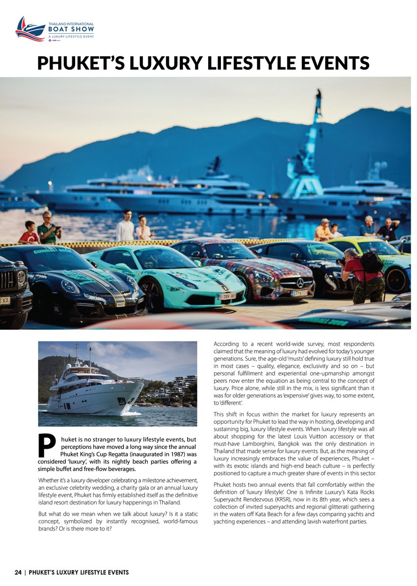 PPSEACL's tweet image. Phuket’s Luxury Lifestyle Events #thailandinternationalboatshow #tibs #phuket #luxury #lifestyle #events