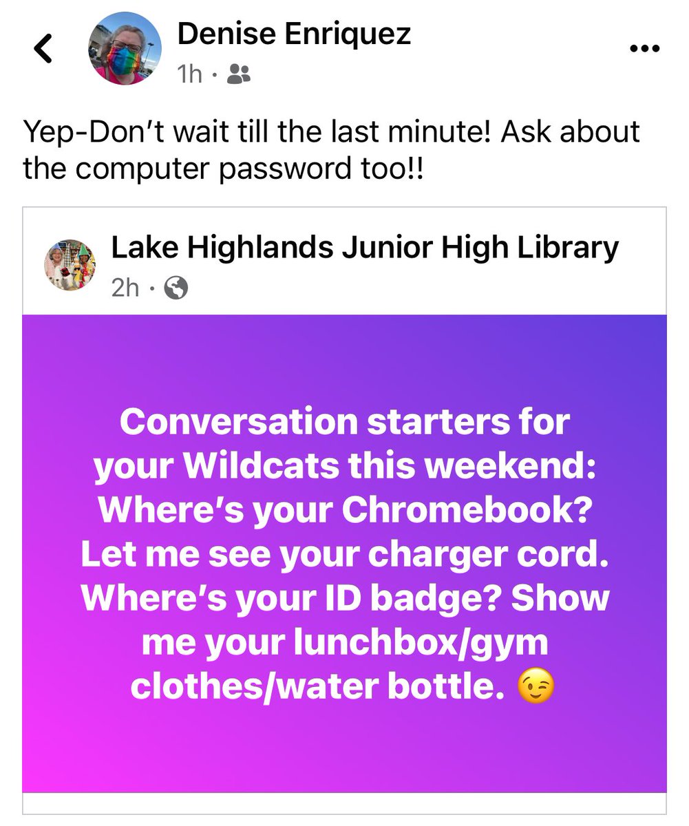 LHJH Library tweet media