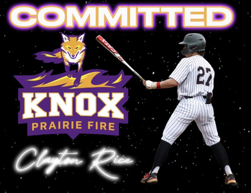 claytonnrice's tweet photo. Committed!!🟣🟠 #humfire 

@Knox_Baseball @WBdiamonddoggs @TEAMELITENATION https://t.co/2SY7LKLmEW