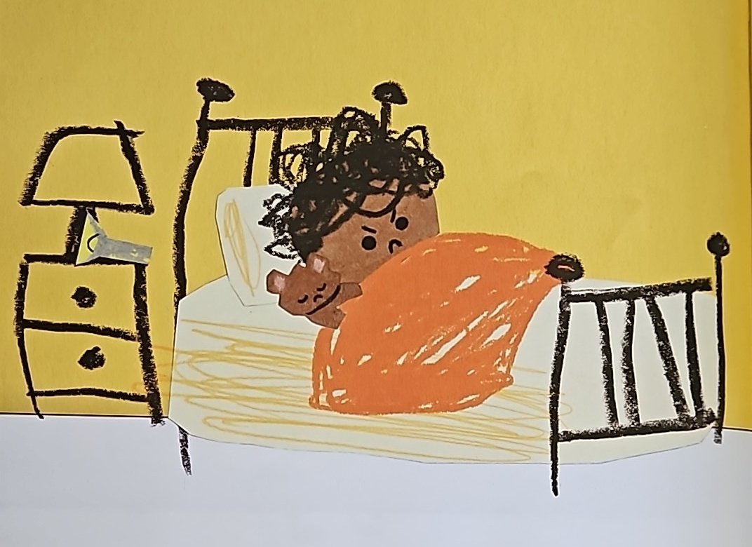 SweetRobin110's tweet photo. Insomnia got me like Noa in "The Worst Teddy EVER" by @marceloverdad #mixedmedia #picturebook @HachetteUS #kidlitart @VocesBlog #insomnia #lovethisart @PBPlayground https://t.co/ciODMvdZNL