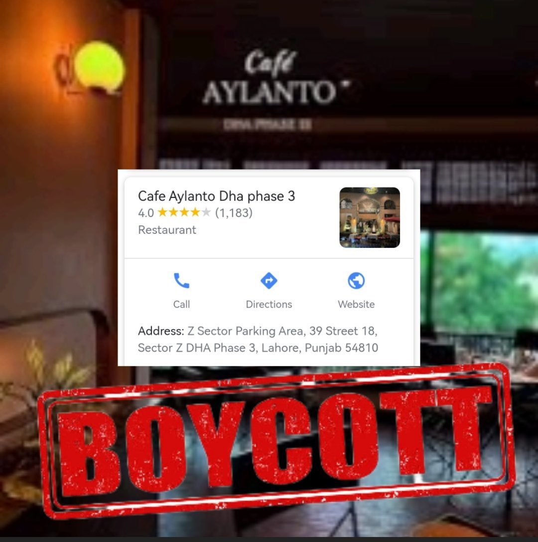 iamattia_10's tweet photo. #Bycott_Aylanto
Quickly Boycott This Damn Cafe. 
#imrankhan #internaional https://t.co/bYjCyngxb5