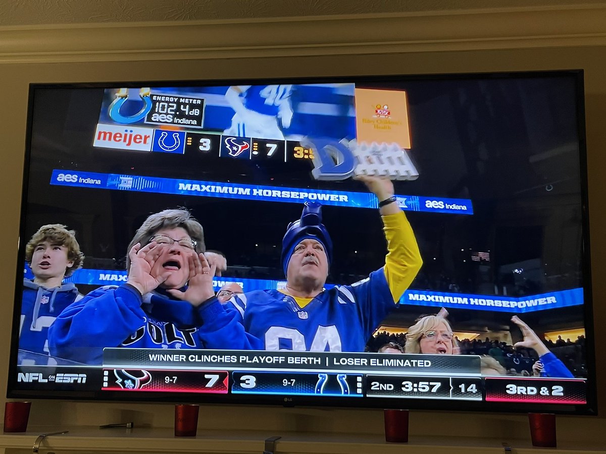 Made my day to see the camera find the one and only  Squared at the <a href="/Colts/">Indianapolis Colts</a> game! <a href="/GuerinCatholic/">Guerin Catholic H.S.</a>