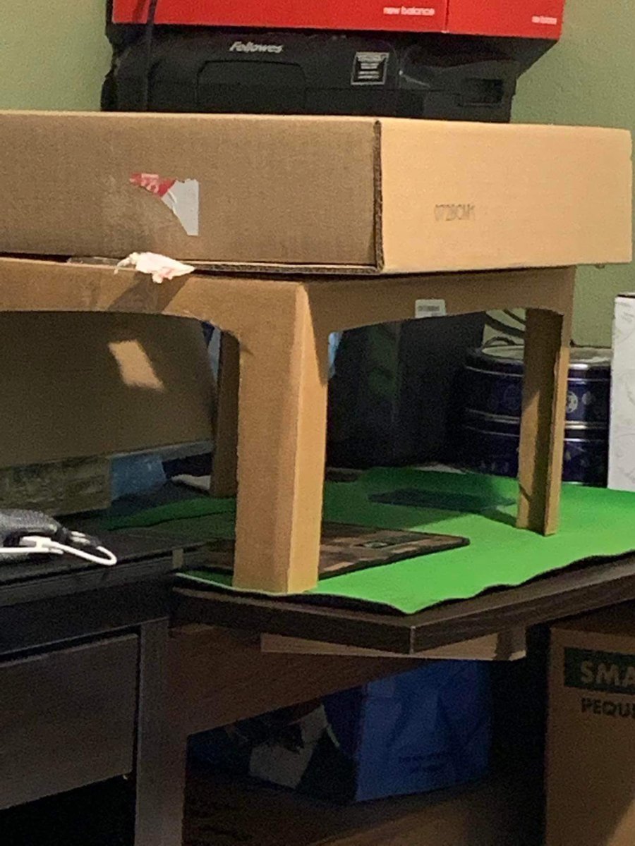 March 28th, 2020…improvised setup 🙌

What was yours!?