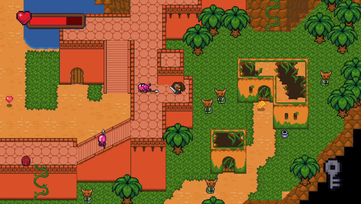 SeanCornishGD's tweet photo. #screenshotsaturday 

Altered 4 warriors to make a stealth top down game. Worked out pretty well but its way more fun to use the smoke and fire barrels to set the guards on fire then it is to be sneaky. 

#gamedev #gamedesign #pixelart #stealthgame #indiedev #fantasygame https://t.co/J7pRXguIcX