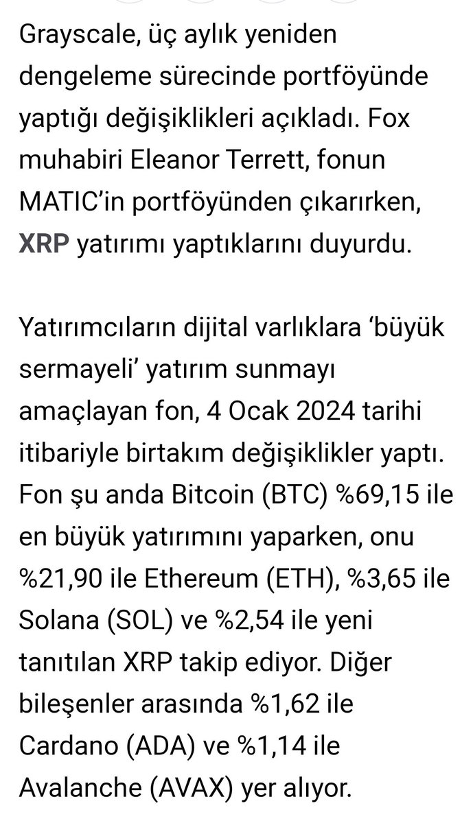 Grayscale’in Yatırım Fonunda Önemli Değişiklik: “MATIC Yerine XRP Geldi!”