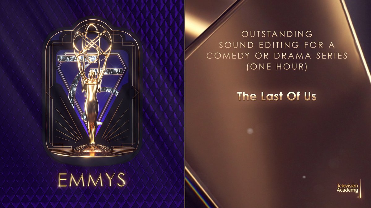 And the #Emmy for Outstanding Sound Editing for a Comedy or Drama Series (One Hour) goes to @TheLastofUsHBO (@HBO/@streamonmax) sound editing team! 🤩 #Emmys #75thEmmys