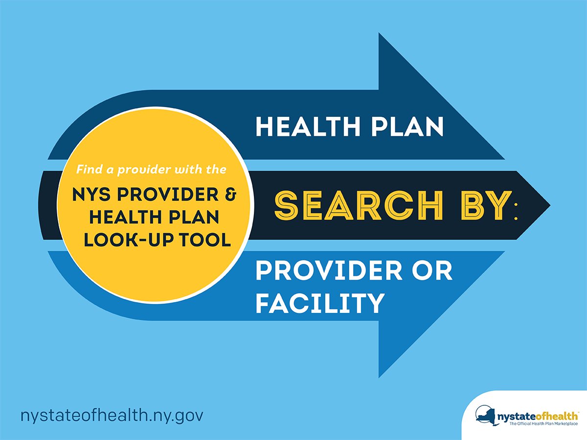 NYStateofHealth's tweet photo. The NYS Provider & Health Plan Look-Up Tool allows you to easily select your health plan details and preferences to see participating providers in seconds. Try it out today: https://t.co/pr3Jx1Gs74 #EnrollmentTips #NYSOHTips #EnrollNY https://t.co/IG8uRXtbmB