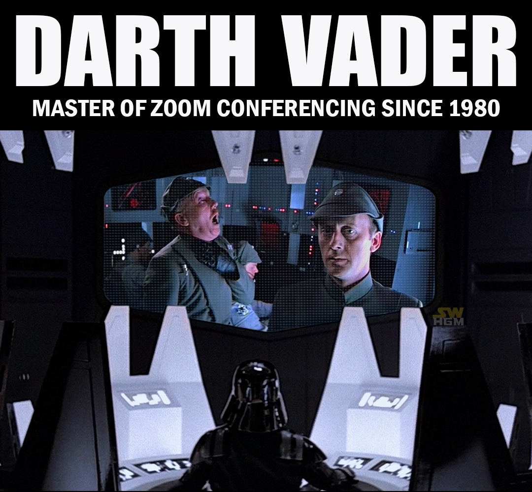 Toastiewiththe's tweet photo. Star Wars High Ground FB #humor
#Starwars #empirestrikesback #DarthVader #Zoom #zoomconference #forcechoke https://t.co/MU8czSwZyY