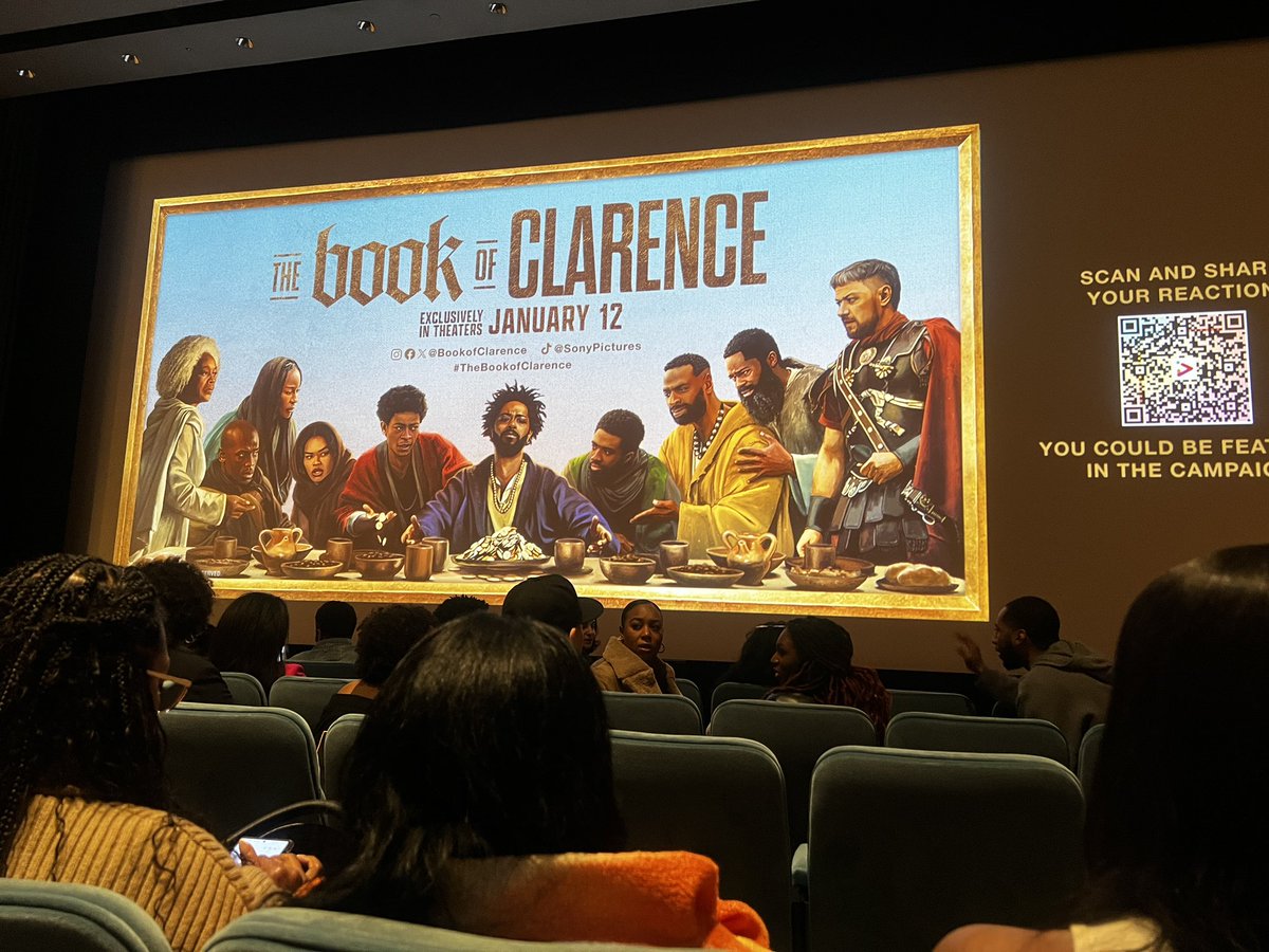 ishethedj's tweet photo. The Book of Clarence Preview feat. Producers Jay-Z &amp; Jeymes Samuel.
Definitely a great movie, also Jay-Z dropping a 9 minute song with D’Angelo on the 12th. https://t.co/q0TQGHswSR