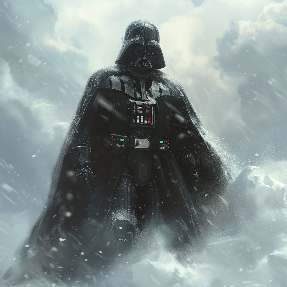 BasedNorthmathr's tweet photo. Vader in the snow, underrated vibe https://t.co/SBpEygLWGk