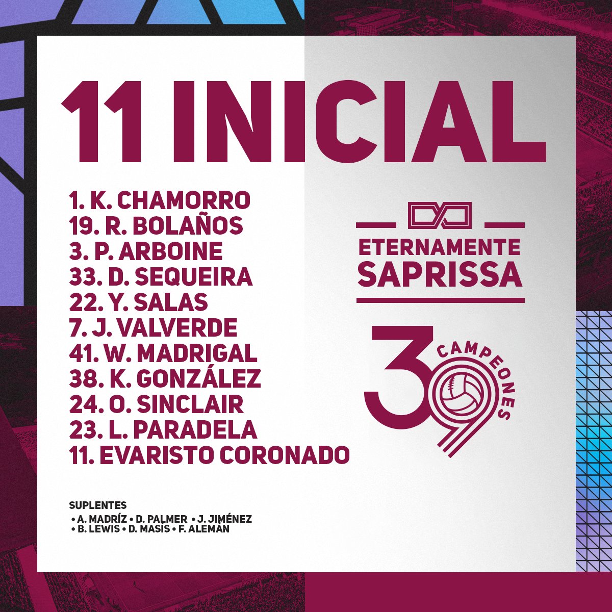 SaprissaOficial's tweet photo. 😈 Así es como enfrentaremos el Clásico en nuestro segundo encuentro de la noche ¡Dale Monstruo! https://t.co/yC7o3TOs9v