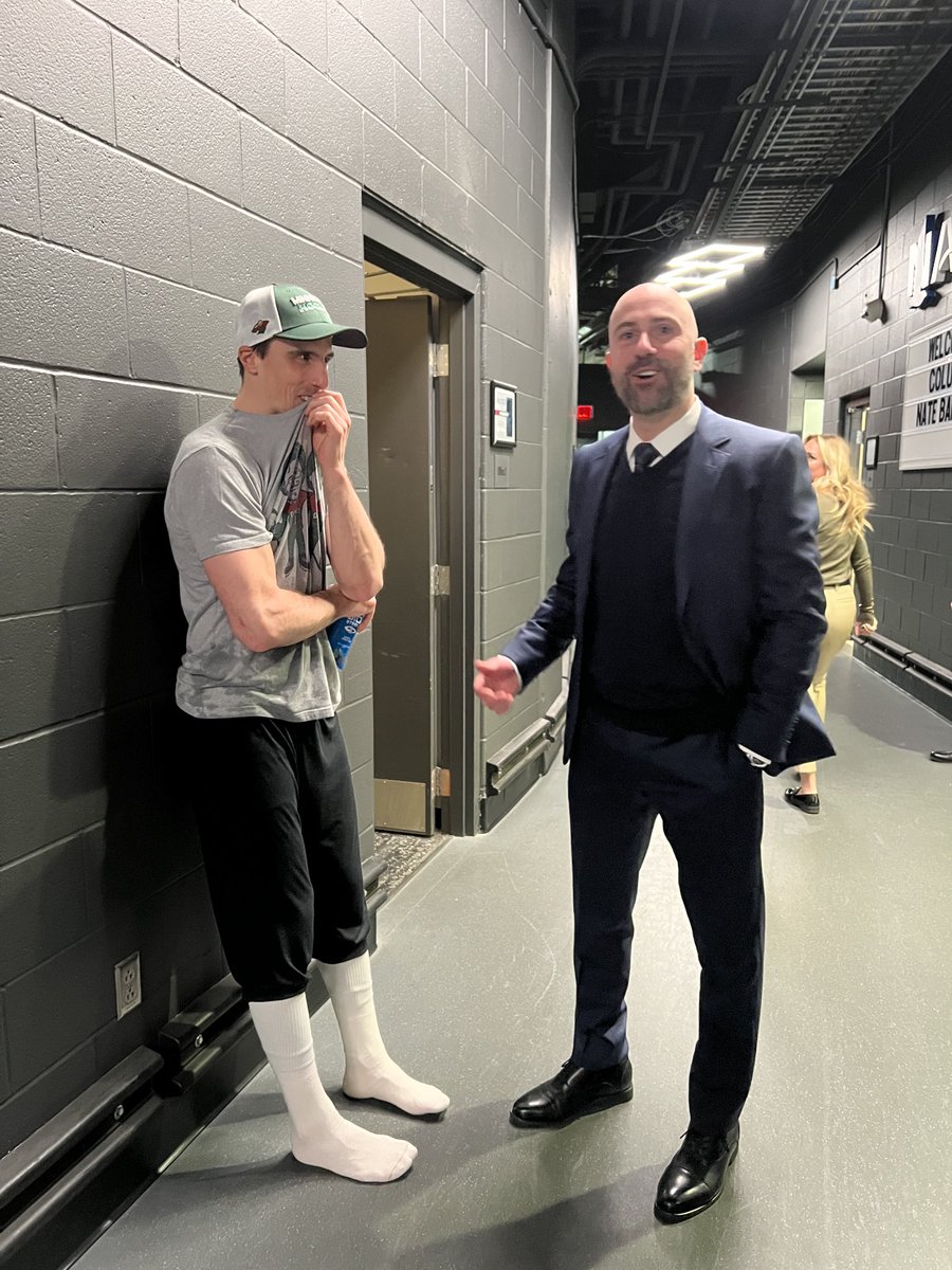 Fleury’s junior coach, #CBJ’s Pascal Vincent just told me when he made the glove save in overtime, “I was like, ‘OK, Flower. Just take it.’ He’s the best.”

Honestly, what are the chances his 15-18-year-old Fleury in early 2000s would tie Roy in front of his Cape Breton coach?