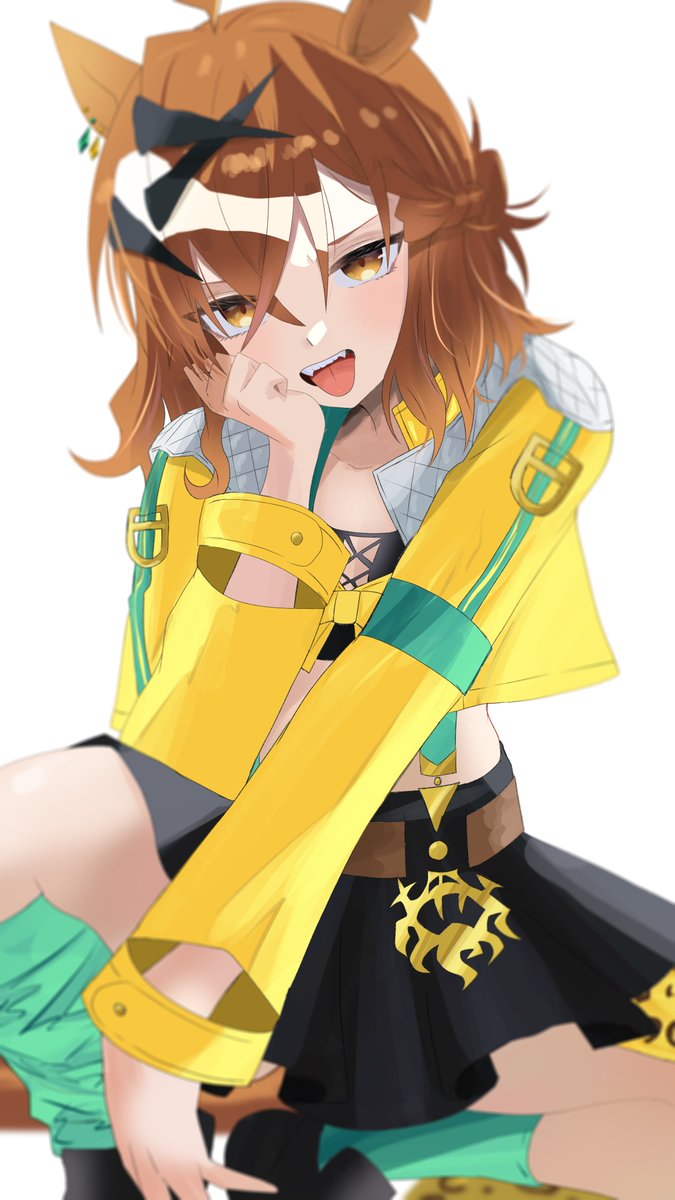 ウマ娘「「刻んどけッ!これが"俺"ー"ジャングルポケット"だッ!!!」#ウマ娘 #ジャン」|kiramekiのイラスト