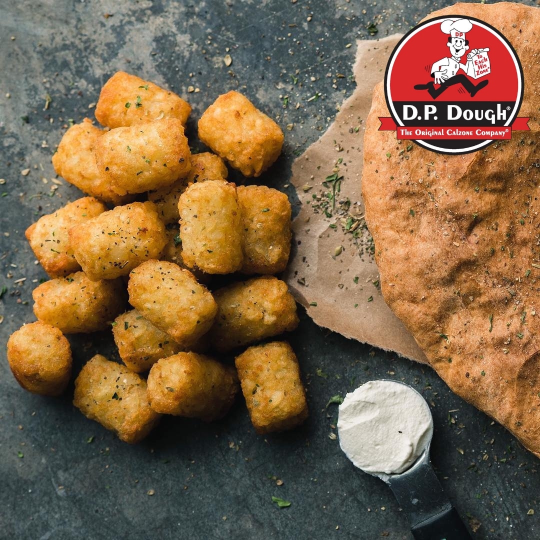 🥔 Tot-ally Awesome ✨ 🌟 Have you tried our #DPdough tots yet? Crispy, golden tots are on the menu! Add a side of tots to your calzone to enhance your meal or order to share with friends! 
dpdough.com/appstore

#tots #tatertots #calzone #calzones #latenightfood #Denton