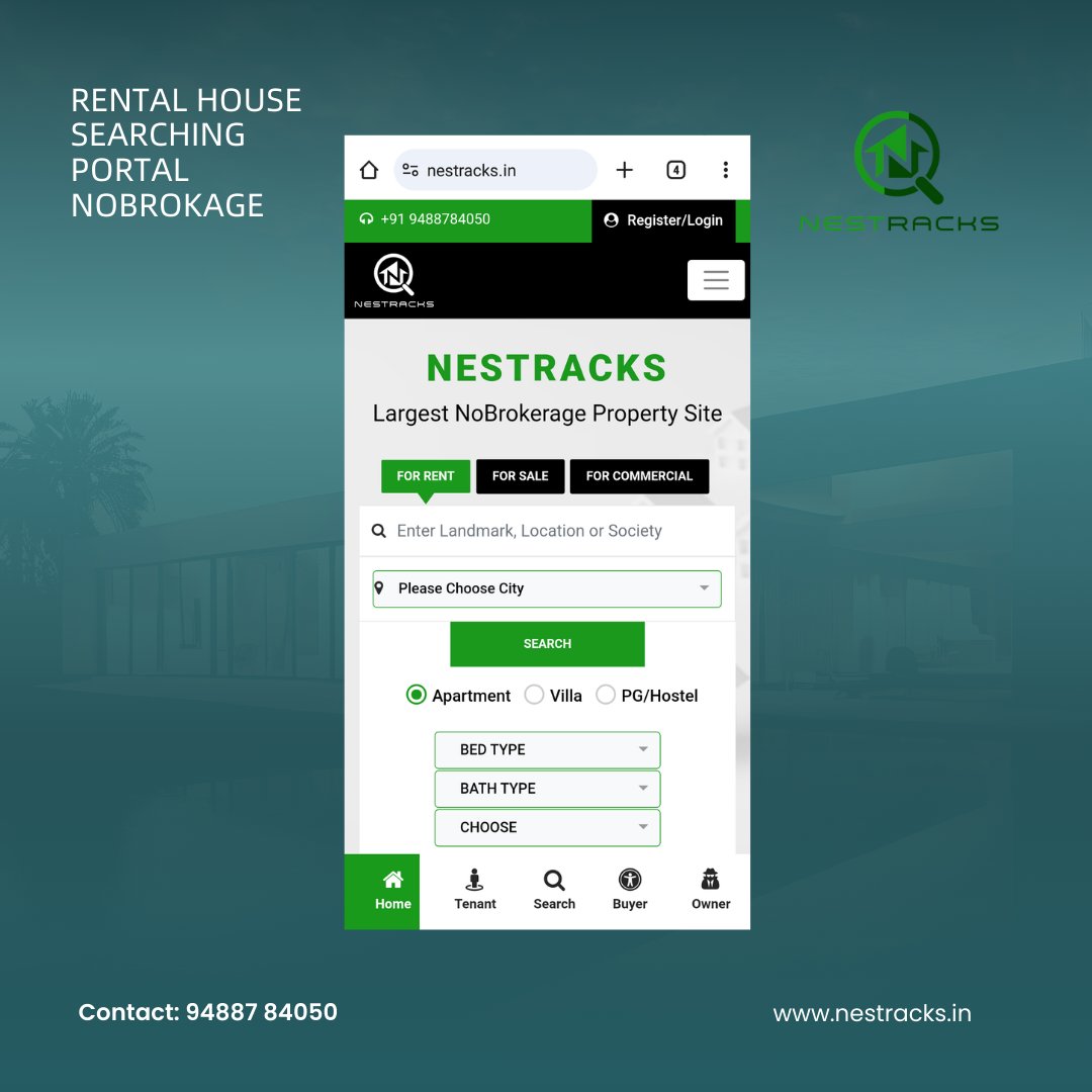 nestracks's tweet photo. Discover your dream home hassle-free with Nobrokage NestTracks! 🏡✨ Say goodbye to broker fees and streamline your rental house search. 🕵️‍♂️ Explore a vast selection of properties without any hidden costs. 🌟 Your perfect home is just a click away! #NobrokageNestTracks #DreamHome https://t.co/OjDWzYjEN7
