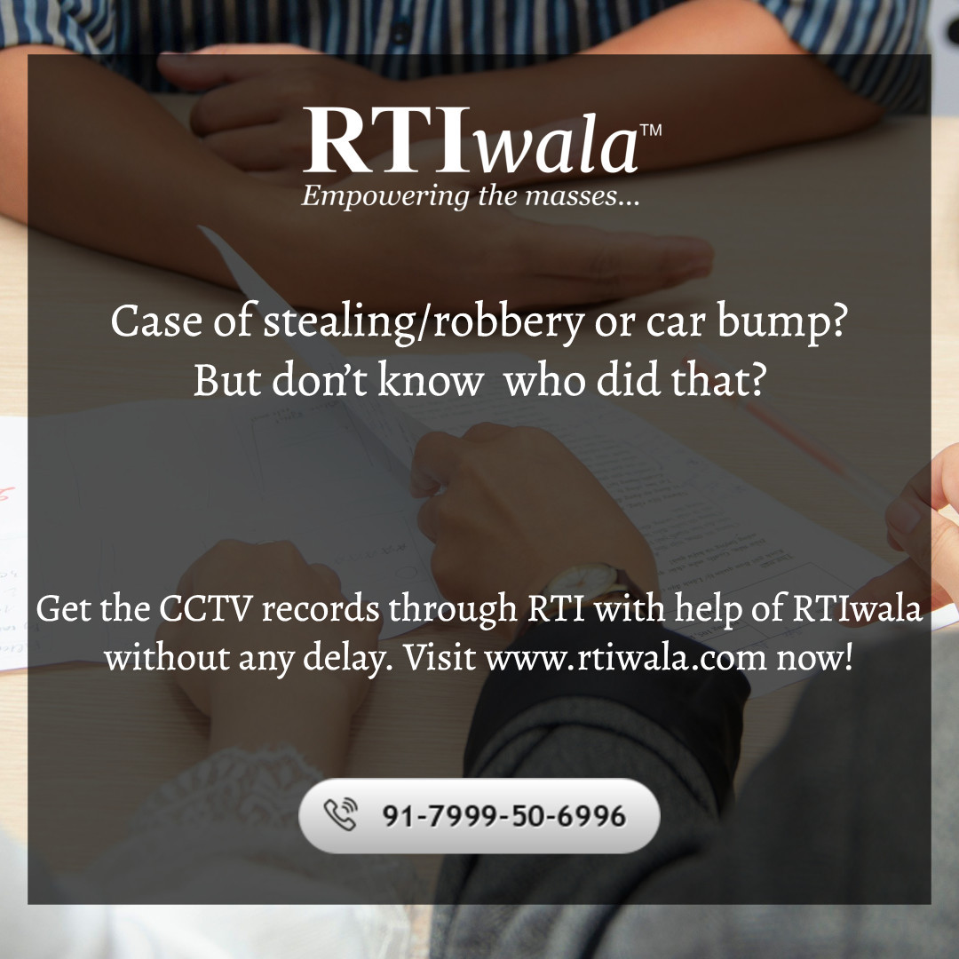 Get your hands on CCTV records quickly and effortlessly using the Right to Info Act, with the expert assistance of RTIwala. Just visit: now.rti.link #RTIwala #RTIOnline #Legaltech #RTI #FileRTI #OnlineRTI #crime #police #cctvcamera #cctv #homesecurity #surveillance