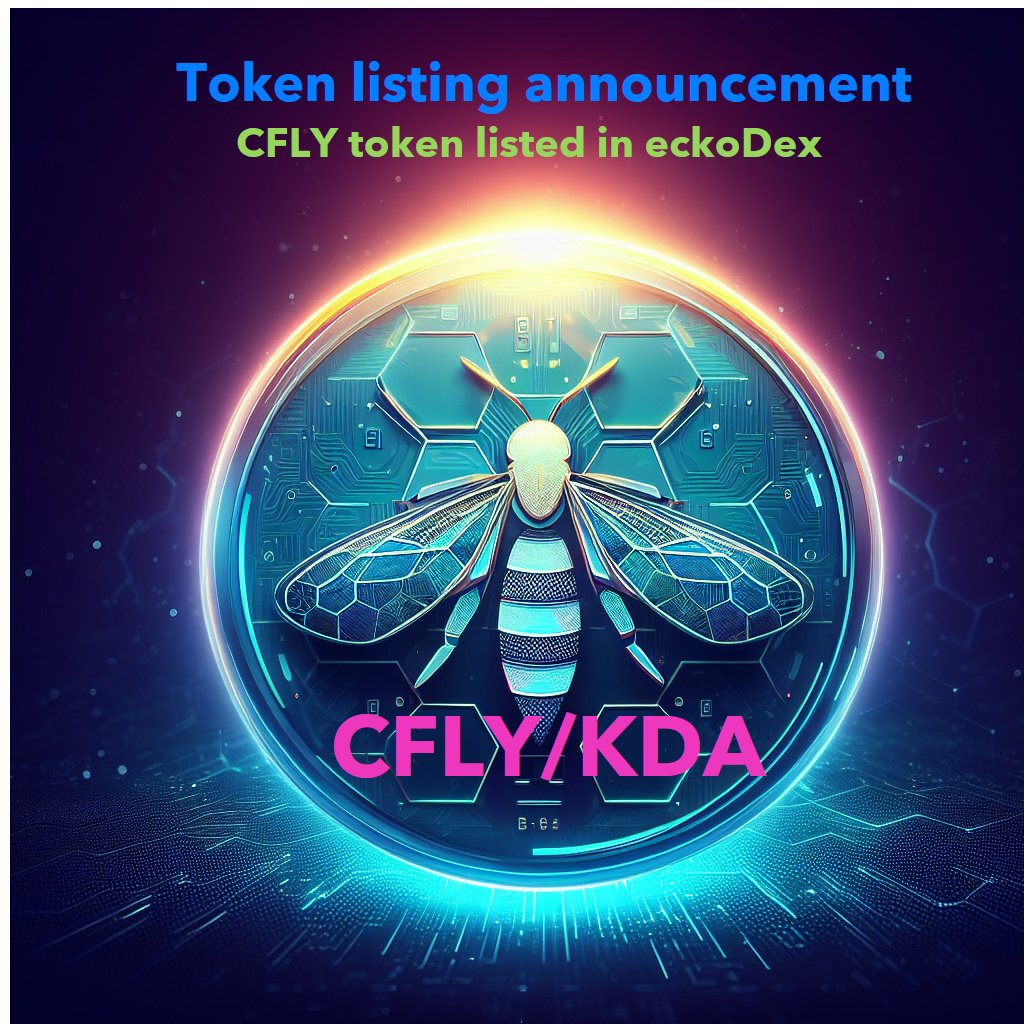 Excited to announce that $CFLY token is listed in eckoDex
trade $CFLY in eckoDex - swap.ecko.finance/?token0=KDA&to…
<a href="/eckoDAO/">eckoDAO</a> <a href="/eckoWALLET/">eckoWALLET</a> <a href="/KadenaEcosystem/">Kadena Ecosystem</a> <a href="/KadenaCommunity/">Ⓚ:KadenaCommunity</a>