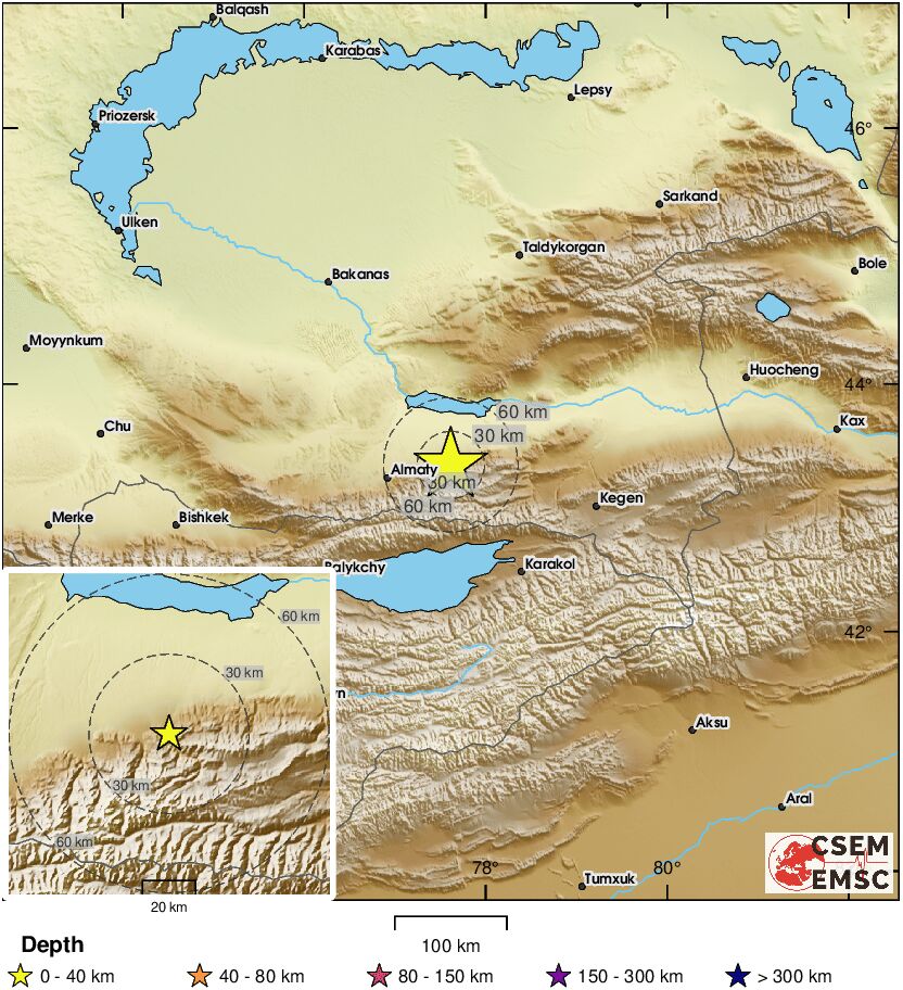 LastQuake's tweet photo. 🔔#Earthquake (#землетрясение) M4.1 occurred 13 km E of #Esik (#Kazakhstan) 34 min ago (local time 09:10:26). More info at:
📱https://t.co/IbUfG7TFOL
🌐https://t.co/I9vilt972m
🖥https://t.co/bDJvUCMPjx https://t.co/wPZJtyfLij