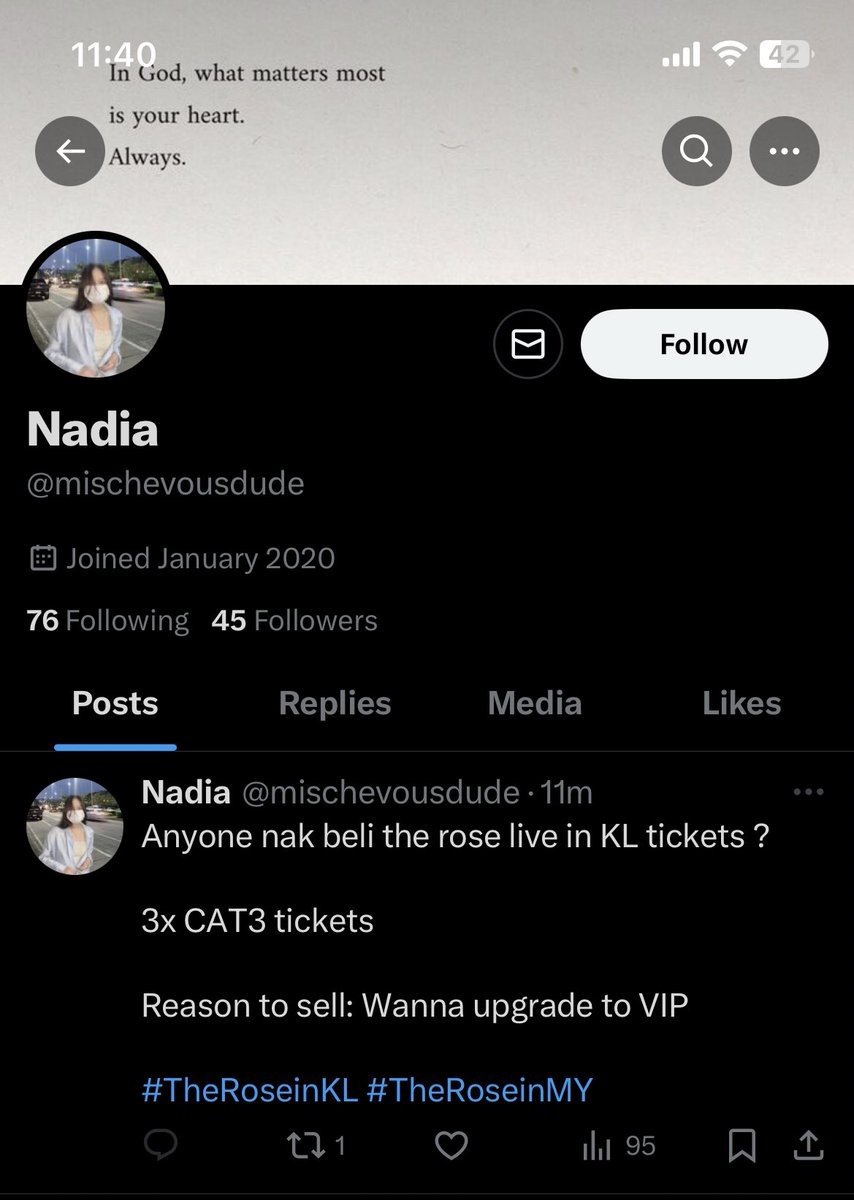 majaajunice's tweet photo. Thread of scammer selling ticket. Just beware ye guys. These account are a few one that i able to detect and it was suspicious.

#TheRoseinKL https://t.co/W1vSmEL9MR