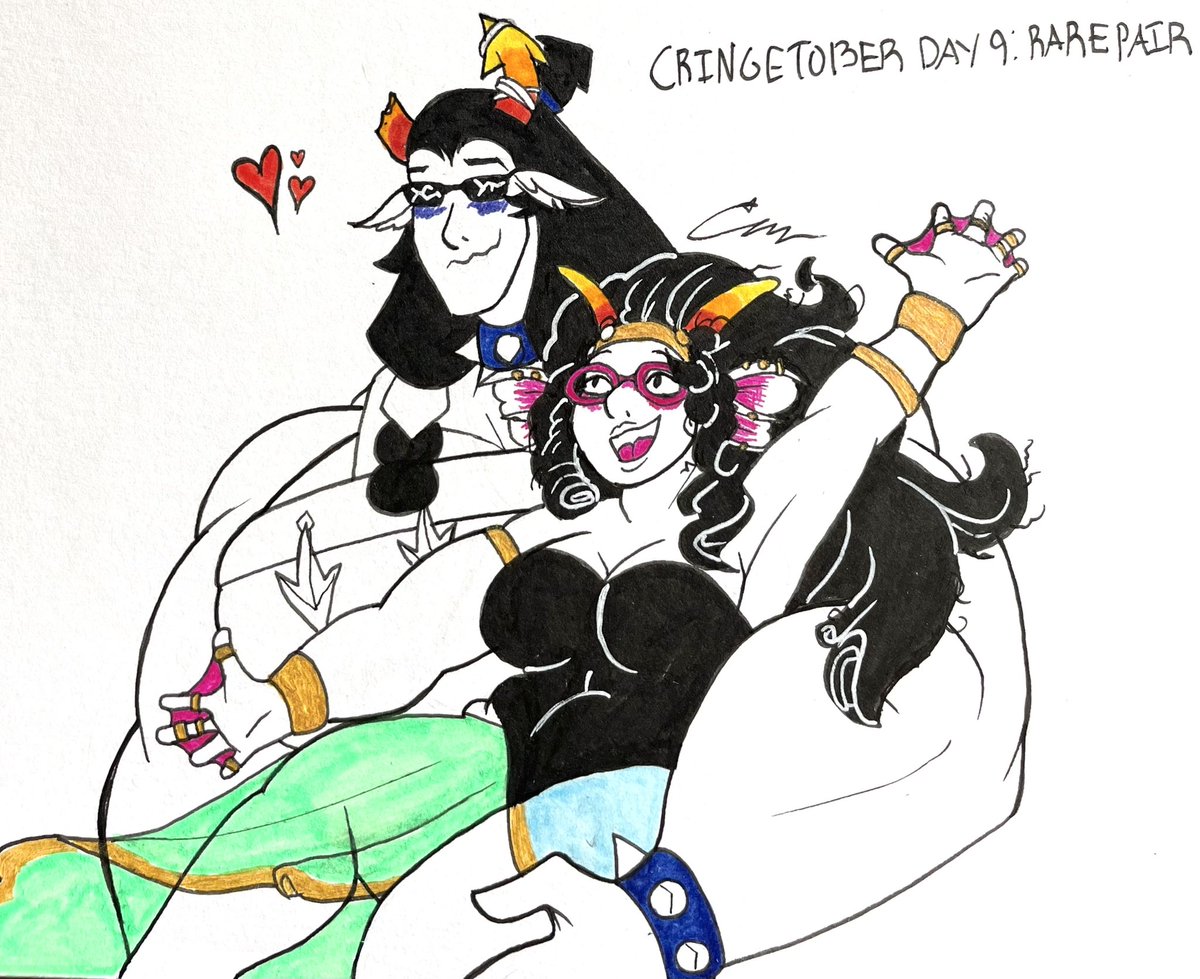 CHINARIZING's tweet photo. What would happen if I posted my HS fanart here (1st time on ig didnt go so well)

anyways equius x feferi my faves together what a surprise
#HOM3STUCK #Homestuck #equifef #fefquius https://t.co/LphAjbMuC5