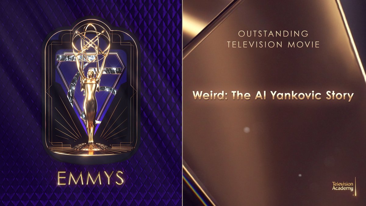 Weird: The Al Yankovic Story (@TheRokuChannel) just won the #Emmy for Outstanding Television Movie! #Emmys #75thEmmys