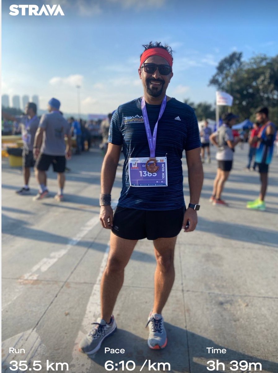 CHIDAVU8's tweet image. Last long run before the @TataMumMarathon ! Legs tired, spirit soaring. Grateful for the journey. Ready to conquer those miles. Bring on the race day vibes! 🏃‍♂️🔥 #FinalStretch #MarathonPrep#running