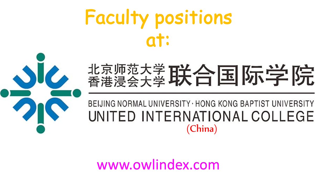 13 Faculty positions are available at BNU-HKBU UNITED INTERNATIONAL COLLEGE (China): owlindex.com/service-explor…

#owlindex #Research #positions #researchers  #FullProfessor #positions #facultyjobs #assistantprofessor #associateprofessor #facultyrecruitment #china #chinajobs