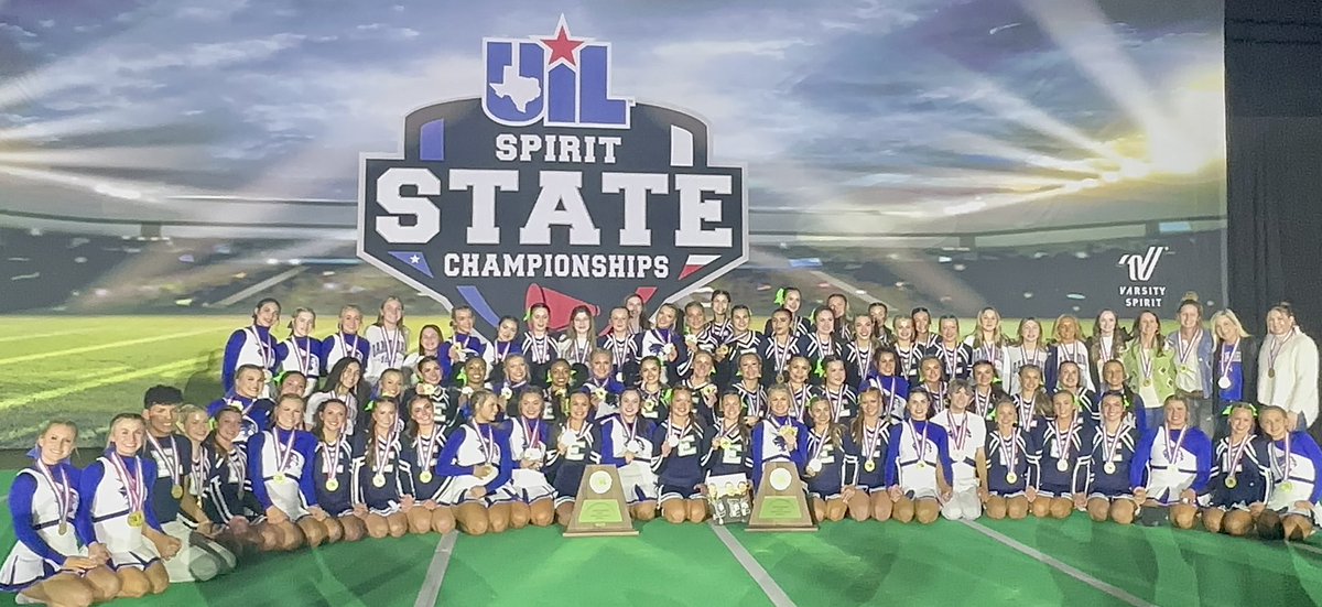 The only thing better than <a href="/ByronNelsonHigh/">Byron Nelson HS</a> winning the UIL Spirit State Championship is winning alongside our sister school <a href="/EatonHighSchool/">Eaton Eagles</a>! 🥇🥇🏆🏆 Congratulations Eagles and Bobcats!!