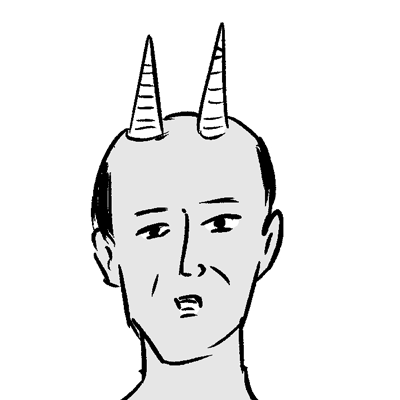 きのう鬼を描きました。初鬼。 
