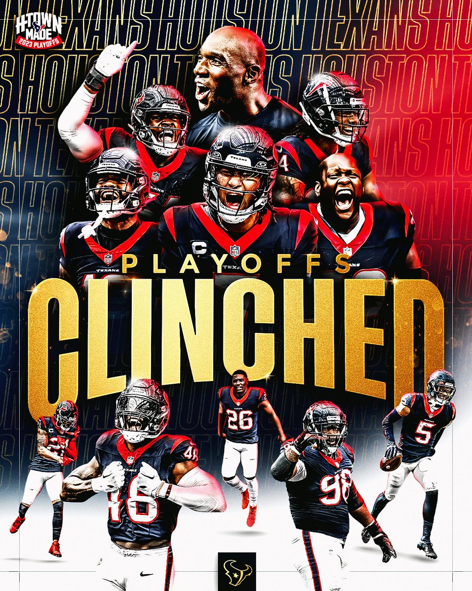 YOUR HOUSTON TEXANS ARE HEADING TO THE PLAYOFFS! 🤘